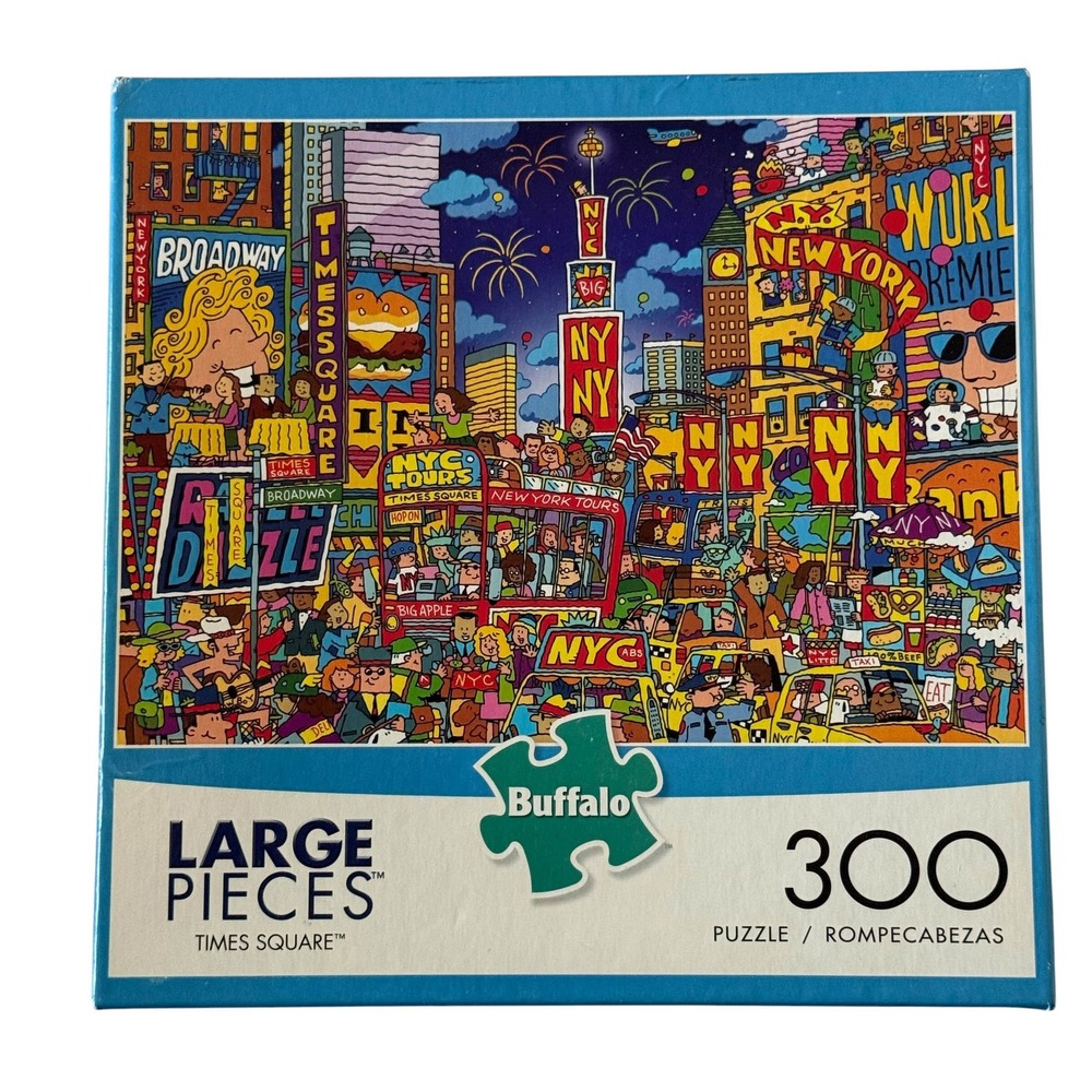 Buffalo Games Times Square 300 Large Piece Jigsaw Puzzle David Garbot COMPLETE